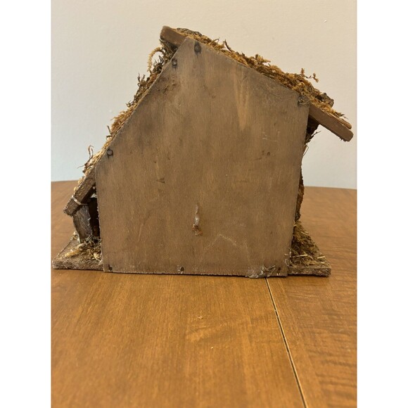 Vintage Yuletide Mid Century Bark Moss Christmas Nativity Set - Picture 5 of 6